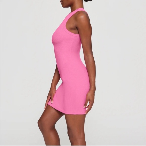 RARE skims sugar pink cotton rib tank dress - Picture 4 of 6